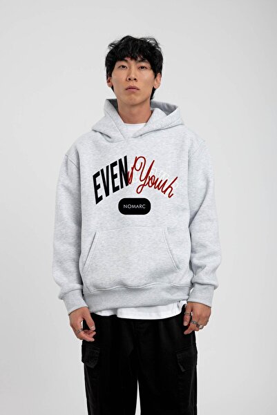 NOMARC Світло-сірий худі з капюшоном Eventious