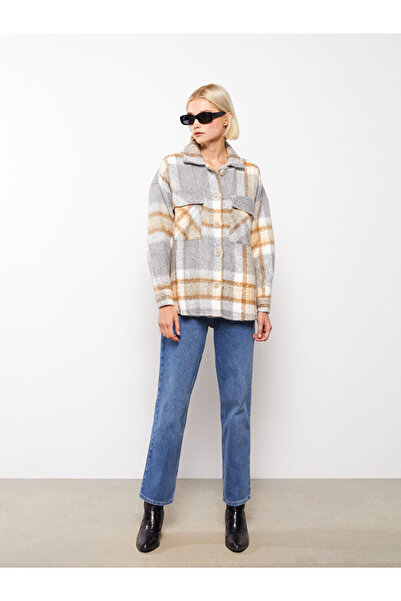 LC Waikiki Καρό καρό μακρυμάνικο γυναικείο πουκάμισο ξυλοκόπο