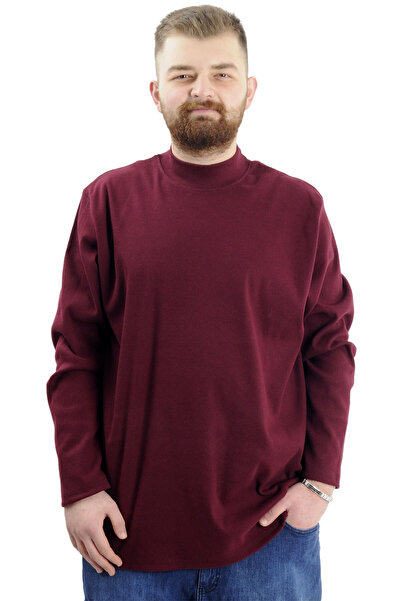 ModeXL Long Sleeve Half Fisherman Sweater - Plus Size Plum 22558