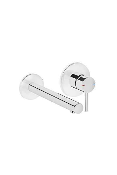 VitrA Origin A42581 Ankastre Lavabo Bataryası, İki Rozetli, Sıva Üstü, Krom