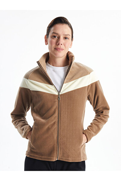 LC Waikiki Women's Outdoor Fleece with Stand Collar Color Block