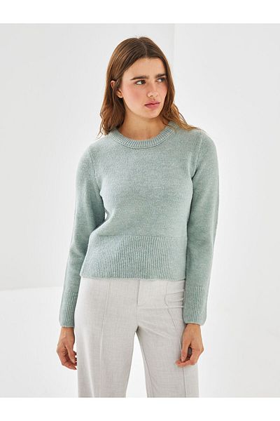 LC Waikiki Lcw Vision Blue Crew Neck Women's Knitwear Sweater