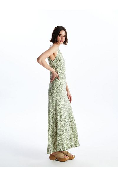 LC Waikiki Lcw Crew Neck Floral Strap Women's Dress