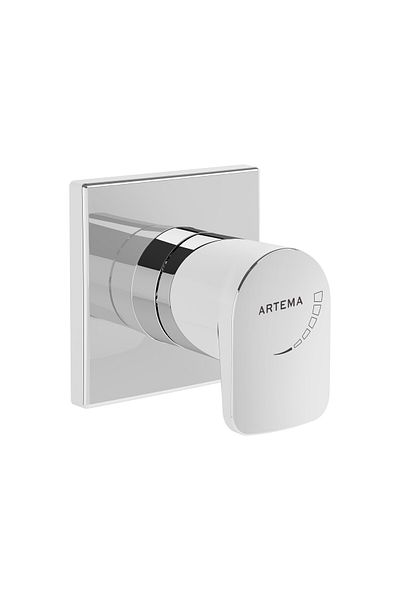 Artema A42729 Model Chrome Color Root Square Built-in - Stop Valve, Surface Mounted