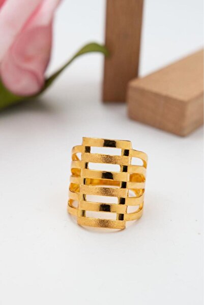 latif kuyumcu 22 Ayar Altın Yüzük İçi Dolu Altı Sıra Kaburga Yüzük LKYZK1524