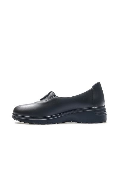 Mammamia Pantofi de zi cu zi pentru femei din piele naturală cu detaliu de piatră (36-40) 24k D24ka-410 Z Negru