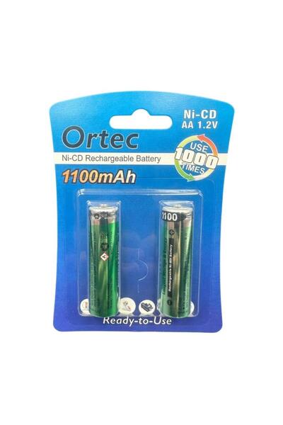 ORTEC Aa 1.2v Ni-cd 1100mah Şarj Edilebilir Kalem Pil