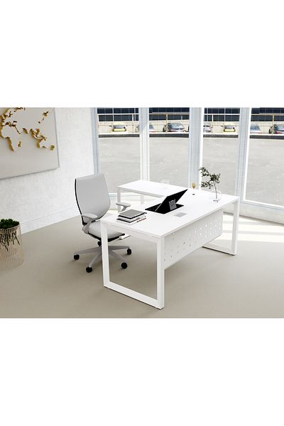 Mahmayi Vorm 136-16L white Modern Workstation without Drawer