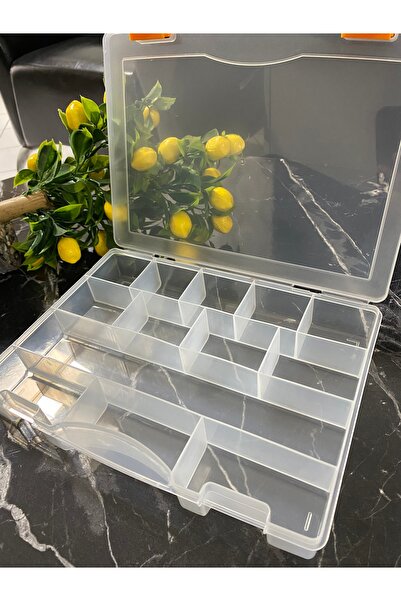 Genel Markalar Şeffaf 13 Bölmeli Takı, Boncuk, Hobi organizer kutu