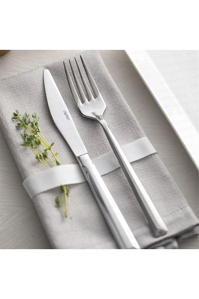 Nehir Milano Plain 36 Piece Family Fork Spoon Knife Set