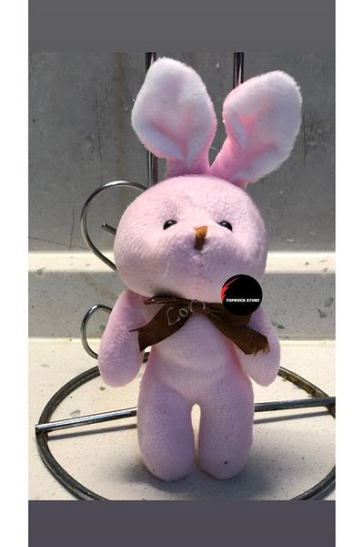 TOPROCKSTORE 12cm Cute Rabbit Plush Toy - Keychain, Sleeping Companion, Gift