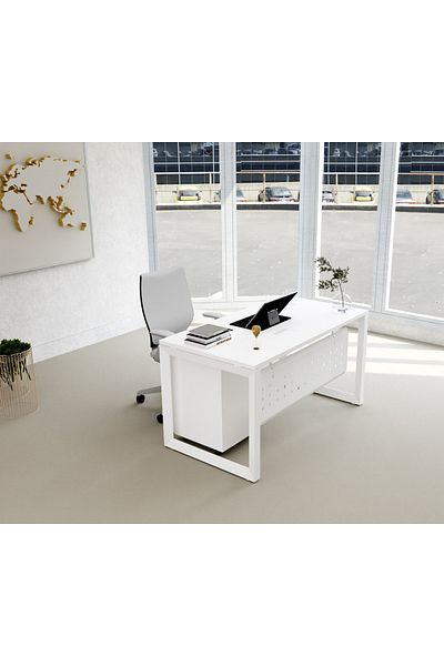 Mahmayi Vorm 136-18 White Modern Workstation