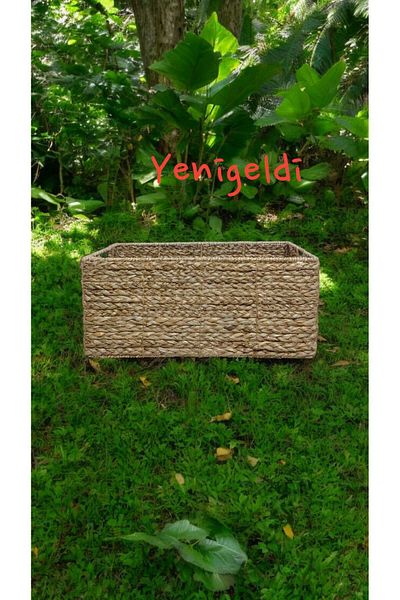 Yenigeldi (Υ:17*Π:25*Ε:40 εκ.) 1 τεμ. Ορθογώνιο Ψάθινο καλάθι αποθήκευσης Νέο 240025 ή