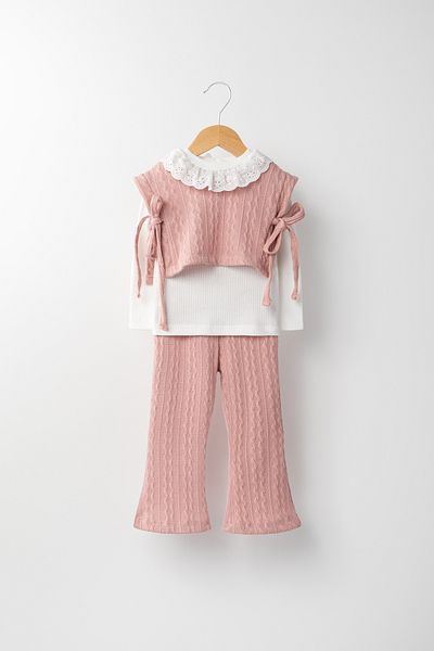 Banamio Nancy Scalloped Collar Spanish Leg Knitwear Triple Set