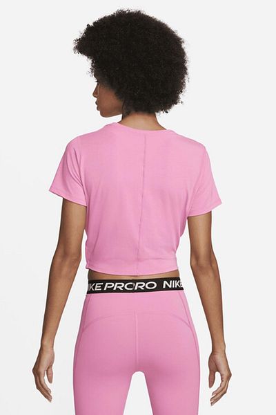 Nike Γυναικείο κοντομάνικο μπλουζάκι Pink Dri Fit One Luxe Twist
