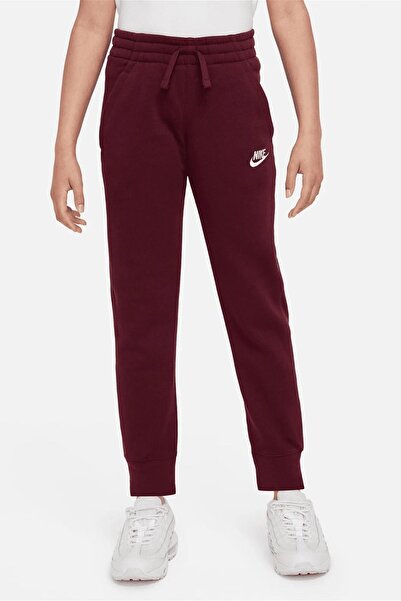 Nike Sportswear Fleece Grey Παιδική φόρμα βαμβακερή Παιδική φόρμα μπορντό