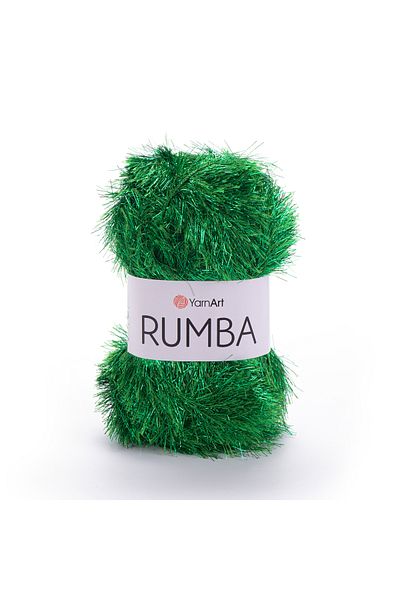 Yarnart RUMBA Πράσινο Glitter Φόρεμα με κορδόνι - Πλεκτό 102
