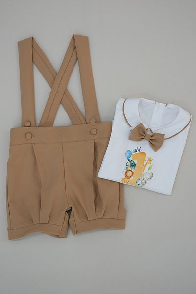 annerüyası 1 Year Old Safari Print Shorts Salopette Suit