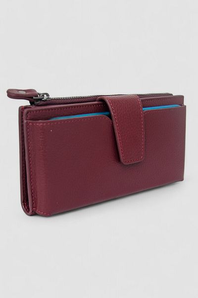 Lederax Genuine Leather Phone Compartment Portfolio Card Holder Long Wallet Ld513