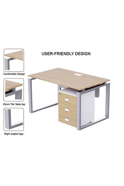 Mahmayi Carre 5112 Modern Workstation with Drawer  Desk Coco Bolo Ideal for Home