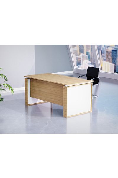 Mahmayi Coco Bolo with White Modern Office Workstation Table 140 cm