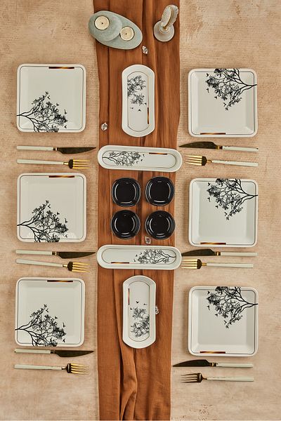 Erbaşlar 14 Pieces Wishing Tree Luxury Breakfast Set for 6 Persons