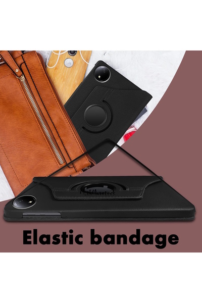 m.tk moveteck Xiaomi Redmi Pad Se 8.7 Inç Tablet Kılıf 360 Döner Pu Deri Standlı Kapak Ekran Koruyucu ve Kalem Set