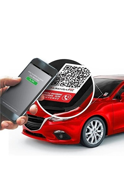 Hanedanev 5Pcs Numeric Qr Reader Errored Parking Glass Tag Sticker Your Numbe...