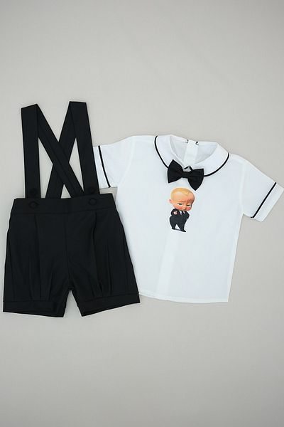 annerüyası Boss Baby Printed Shorts Salopette Suit
