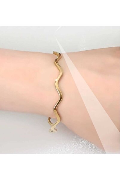 Bontexs Ajda Zikzak Bilezik Gold Paslanmaz Çelik 1 Adet