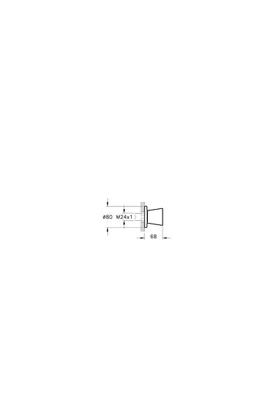 VitrA Liquid A42793 Built-in Stop Valve, Surface Mounted Group, Chrome