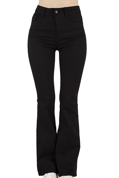 Yağızlar Giyim Women's Black High Waist Flared Trousers