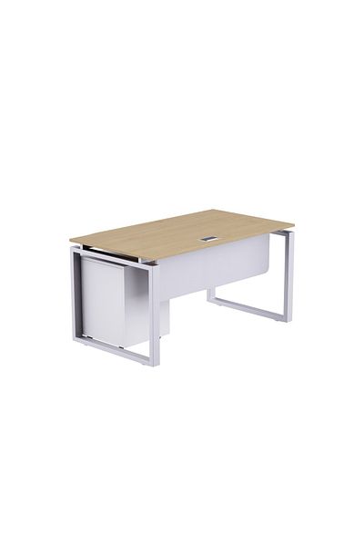 Mahmayi Carre 5114 Modern Workstation with Drawer  Desk Natural Davos Oak Ideal for Home