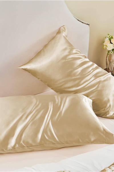 pistore Κρεμ Μεταξωτή Σατέν Μαξιλαροθήκη 50 Χ 70 Μονή 1 Τεμάχιο Μονή