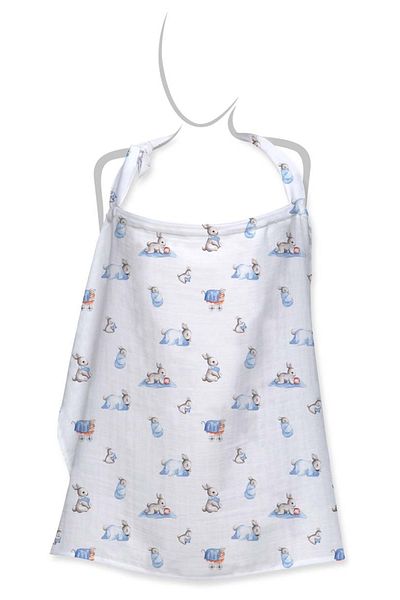 DEUX LAPINS Σαλιάρα θηλασμού Baby Muslin 90x60 cm - Μοτίβο Bébé Lapin