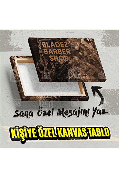 SML TABLO Kişiye Özel İsme Özel Berber Erkek Kuaförü Barber Shop Adınıza Özel...