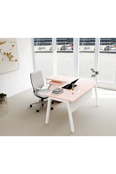 Mahmayi Bentuk 139-18L Oak Modern Workstation