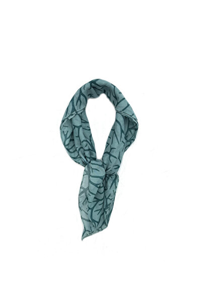 nazipek Pamuklu Geometrik Desen Bandana 50x50cm İnce Fular