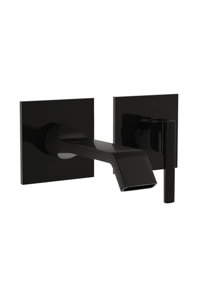 VitrA Suit A4278239 Ankastre Lavabo Bataryası, Sıva Üstü, Parlak Siyah