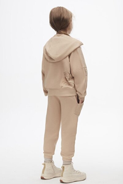 nk kids Nk Girl's Tiger Tracksuit Set 4-8 Years Old Camel