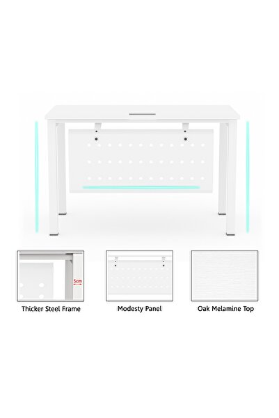 Mahmayi Figura 72-14 white Modern Workstation without Drawer