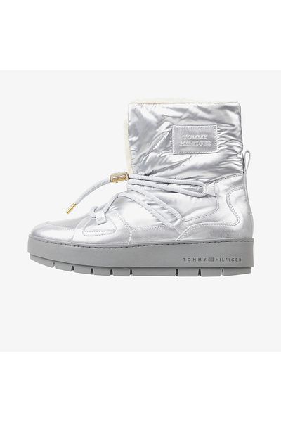 Tommy hilfiger silver boots cheap