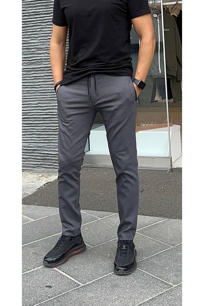ACTUAL Men's Slim Fit Trousers-1517- Anthracite