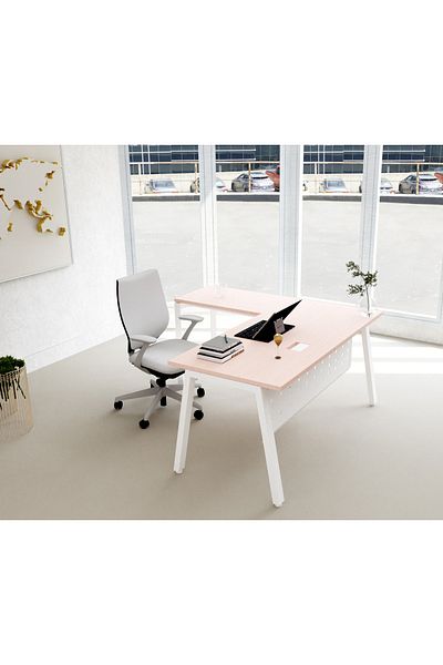 Mahmayi Bentuk 139-14L oak Modern Workstation without drawer