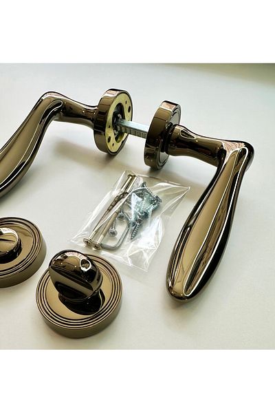 Hafele Troy Glossy Coffee Wc Door Handle