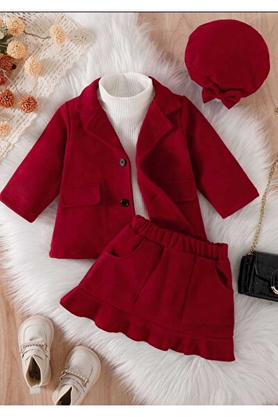 shop Κοριτσίστικο κόκκινο σετ 3 τεμαχίων