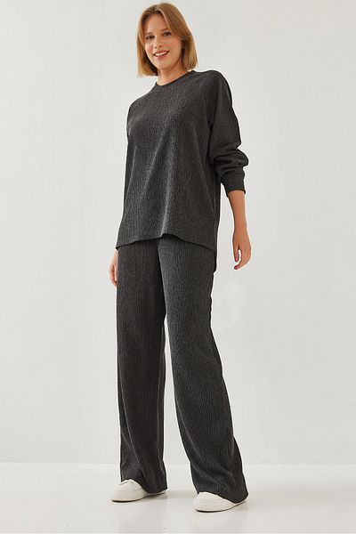 Bianco Lucci Women's Elastic Waist Double Bottom Top Suit 36385 60251970