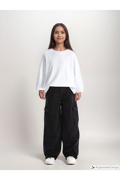 LC Waikiki Lcw Kids Girls Pants with Adjustable Elastic Waist