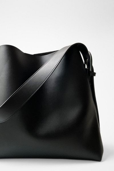 Yuka Atelier Geantă Shopper de damă de mărime mare, neagră, cu cataramă Nomu