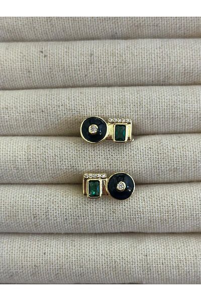 MyladyAccessoriess Pink Minimal Earrings - White, Stone Detailed